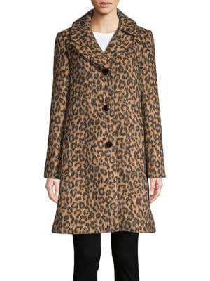 Kate Spade New York Novelty Leopard Walker Trench Coat