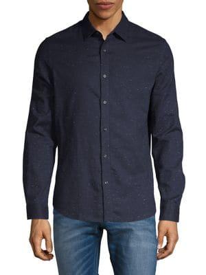 En Thread Splatter-print Shirt