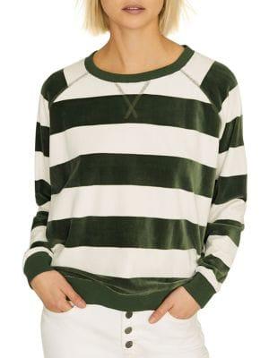 Sanctuary La Brea Striped Velour Pullover