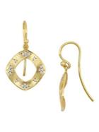 Sonatina 14k Yellow Gold & Diamond Drop Earrings