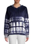 Splendid Tie-dyed Drawstring Hoodie