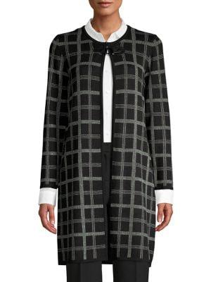 Kasper Check Toggle Longline Topper