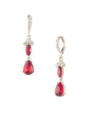 Givenchy Goldplated And Glass Stone Drop Earrings