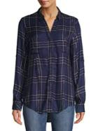 Lord & Taylor Plaid High-low Button-down Shirt