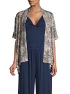 B Collection By Bobeau Helena Loose-fit Printed Cardigan