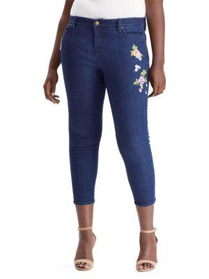 Lauren Ralph Lauren Plus Premier Skinny Cropped Jeans