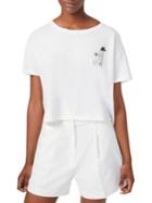 French Connection Take It Easy Graphic Crop Tee