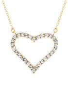 Lord & Taylor Swarovski Crystal Open Heart Pendant Necklace