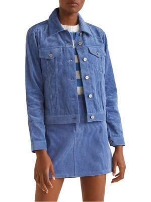 Mango Button-front Corduroy Jacket