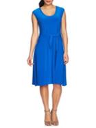 Chaus Cap-sleeve Tie-front Dress