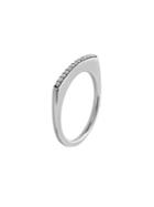 Lord & Taylor Diamond And Sterling Silver Bar Band Ring