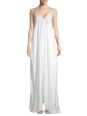 Elan Lace V-neck Maxi Dress