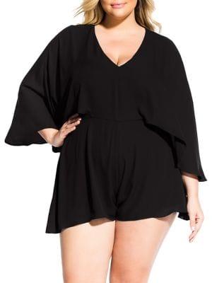 City Chic Plus Cape Back Playsuit
