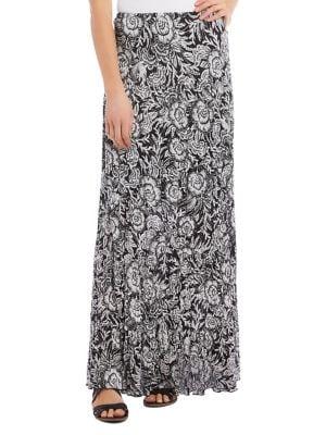 Karen Kane Floral Tiered Maxi Skirt