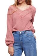 Miss Selfridge Crochet-trimmed Sweater