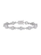 Sonatina 14k White Gold & Diamond Station Bracelet