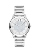 Movado Bold Ion-plated Stainless Steel & Pave Crystal Bracelet Watch