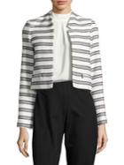 Calvin Klein Striped Tweed Jacket