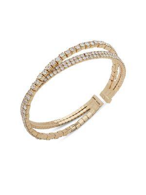 Anne Klein Crystal Coil Cuff Bracelet