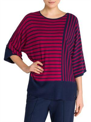 Olsen Stripe Blocked Dolman Top
