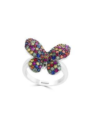 Effy Multi-rainbow Sapphire Butterfly Ring