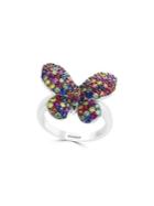 Effy Multi-rainbow Sapphire Butterfly Ring