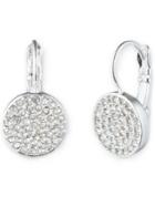 Anne Klein Silver-tone Crystallized Drop Earrings