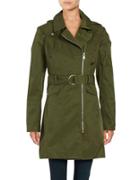 Vince Camuto ?removable Hood Zip-up Trench Coat