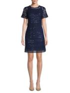 Michael Michael Kors Sequined Mesh Fit-&-flare Dress