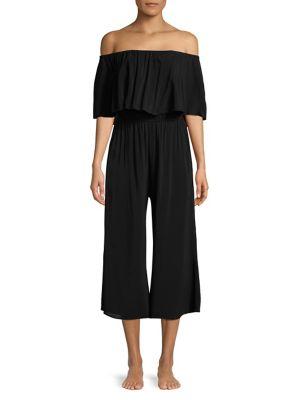 Elan Ruffled Culotte Jumpsuit