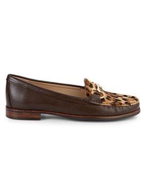 Carvela Leopard-print Leather Loafers