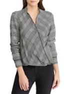 Lauren Ralph Lauren Petite Glen Plaid Wrap Top