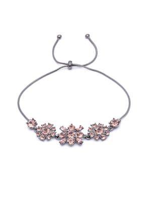 Givenchy Hematite And Crystal Cluster Slider Bracelet