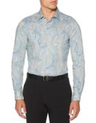 Perry Ellis Speckle Paisley-print Button-down Shirt