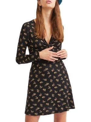 Miss Selfridge Printed Twisted Front A-line Dress