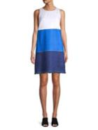 Tommy Bahama Colorblock Frayed Hem Shift Dress