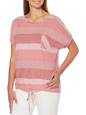Rafaella Petite Striped Essential Knit Top