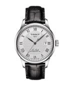 Tissot Le Locle Sapphire Crystal Leather Band Watch