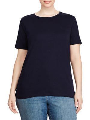 Lauren Ralph Lauren Plus Plus Size Monogram Cotton T-shirt