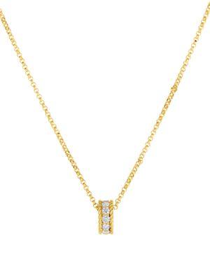 Roberto Coin Symphony Braided Diamond & 18k Yellow Gold Pendant Necklace