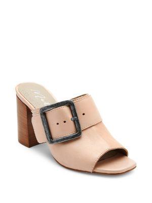 Matisse Beatrice Leather Peep-toe Mules