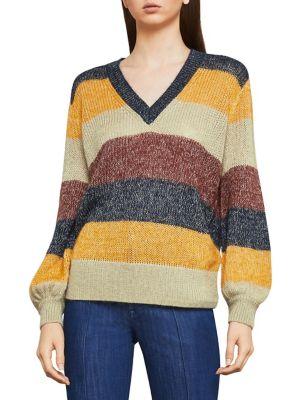 Bcbgmaxazria Striped Long-sleeve Sweater