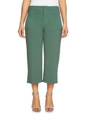 Chaus Wide-leg Textured Crepe Pants