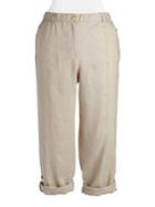 Calvin Klein Plus Plus Linen Rolled-cuff Pants