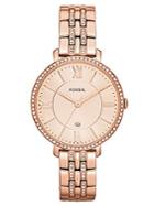 Fossil Jacqueline Rose Goldtone And Crystal Watch