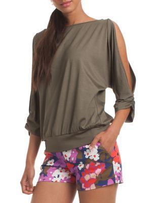 Trina Turk Split Sleeve Top