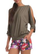 Trina Turk Split Sleeve Top