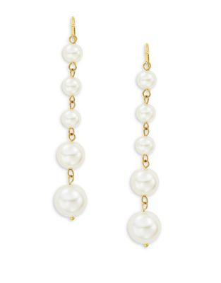Design Lab Lord & Taylor Graduated Faux Pearl Drop Earrings