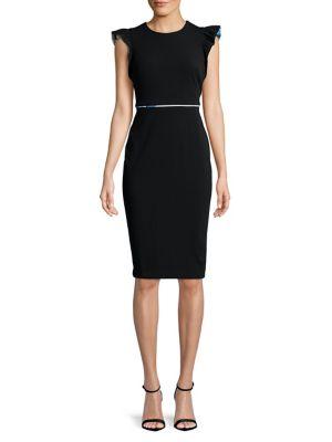 Calvin Klein Flutter-sleeve Sheath Dress