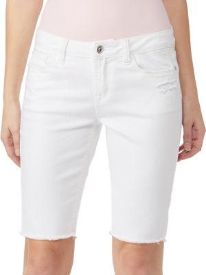 Kensie Jeans Embroidered Denim Bermuda Shorts
